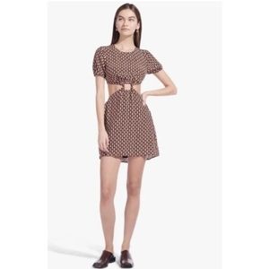 STAUD Epona Cut Out Mini Dress - Size S